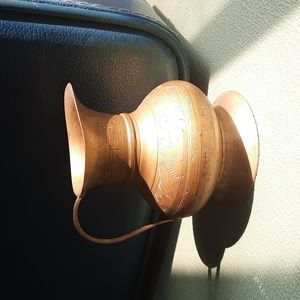 Vintage Brass Pitcher with etched design